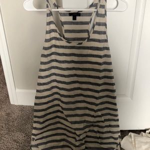 Tank top blue and cream stripe